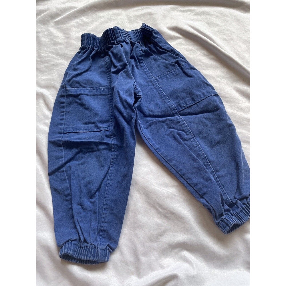 Vintage Buster Brown 3T Pants Boys Made In USA Cotton Blue Cotton Pull On